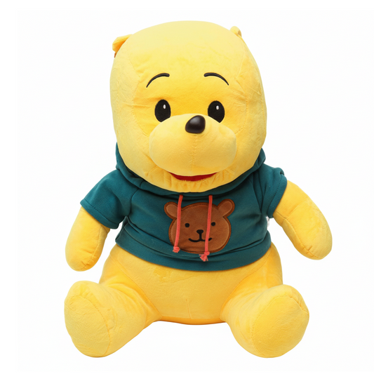 Classic Winnie the Bear Plush in Teal Hoodie - 40cm