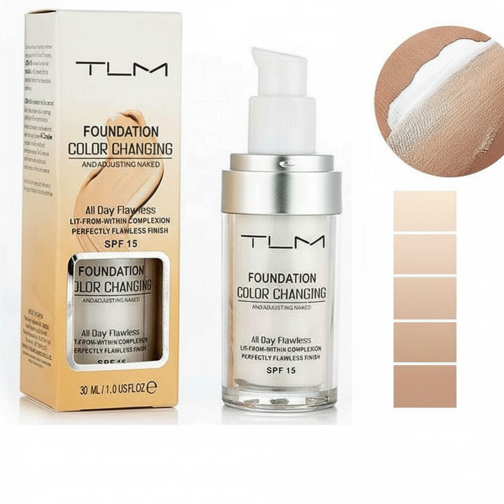TLM Color Changing Foundation – Flawless Self-Adjusting Makeup (30ml)
