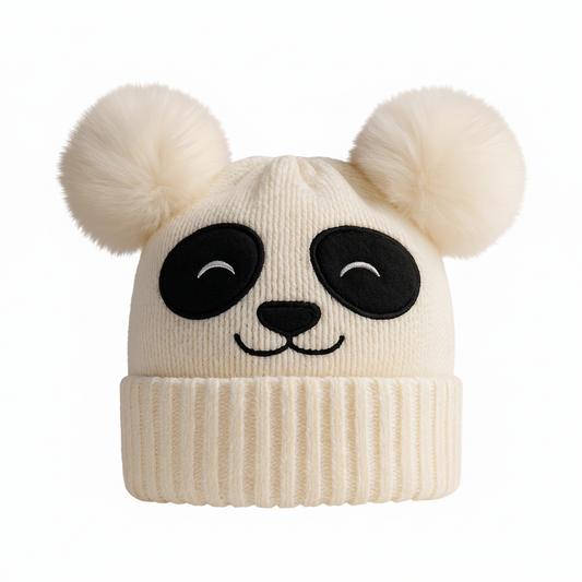 Adorable Panda Knit Beanie