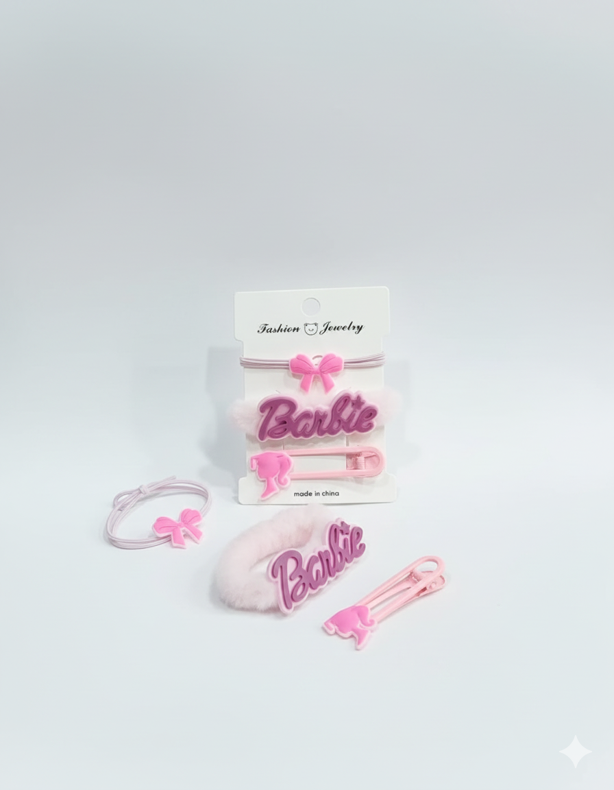 Barbie-Themed Hair Accessory Set