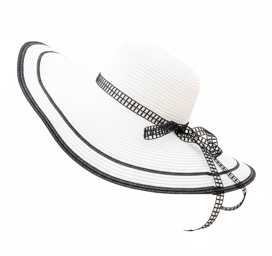 Elegant Wide Brim Straw Sun Hat