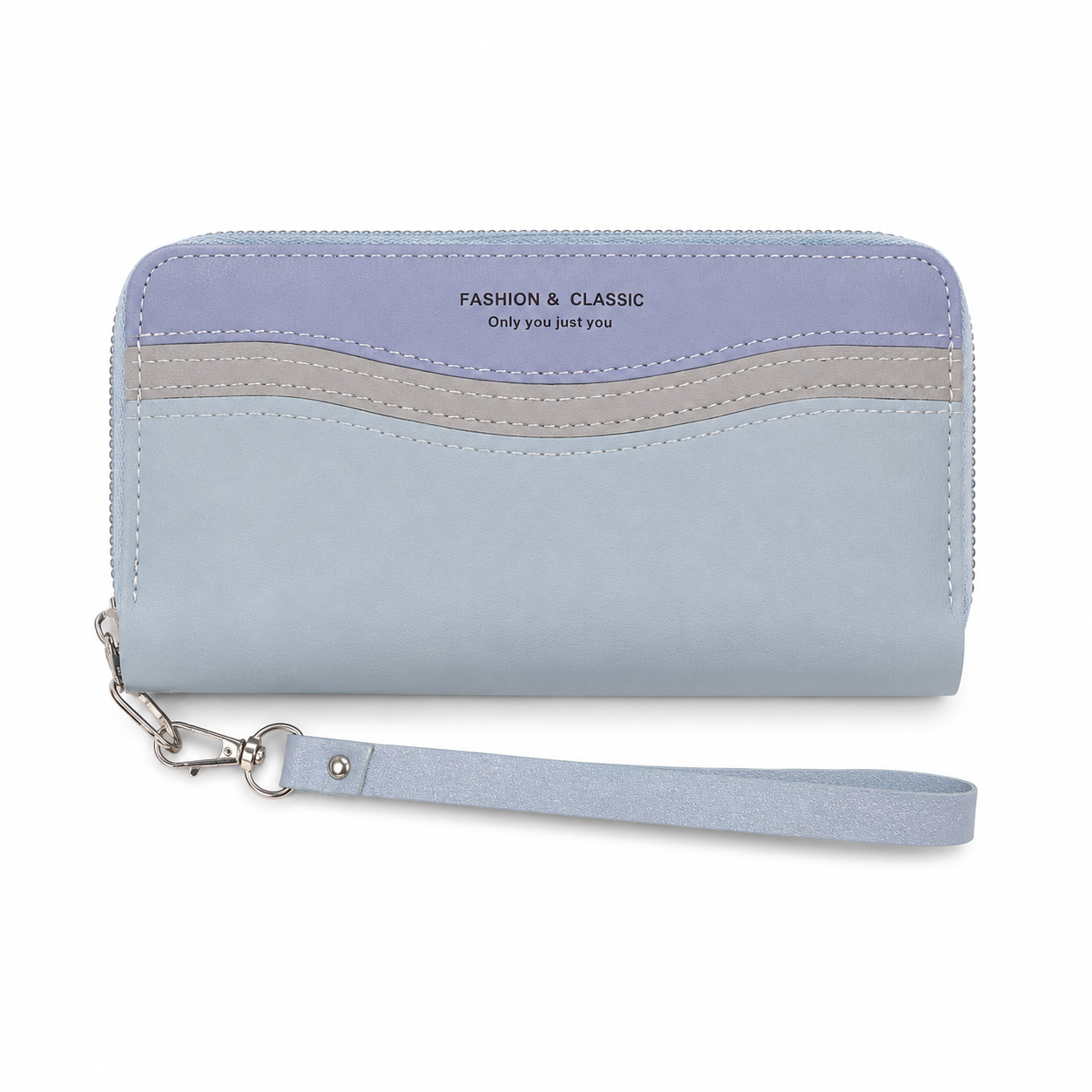 Color Block Zip Wallet – Stylish & Functional Everyday Essential