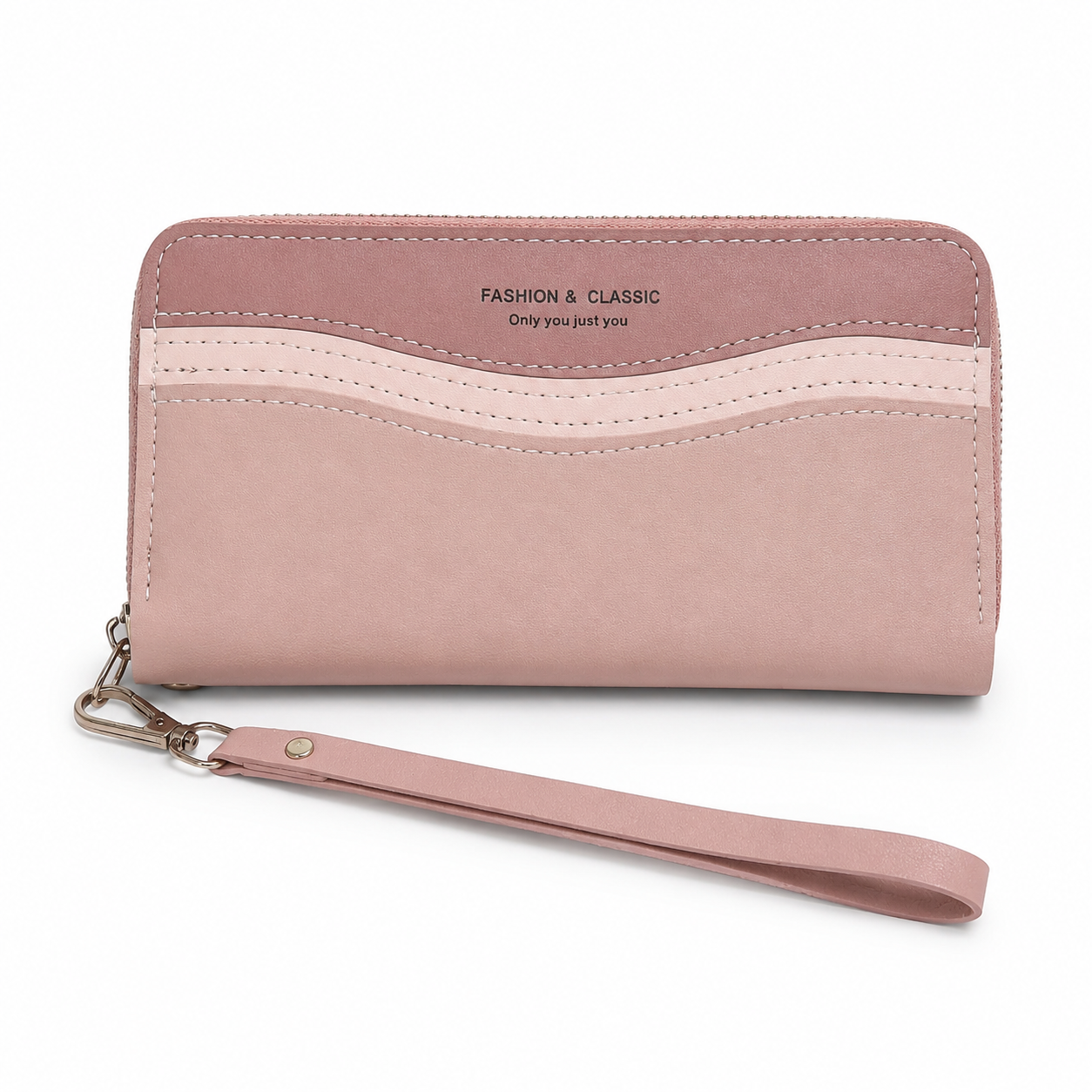 Color Block Zip Wallet – Stylish & Functional Everyday Essential