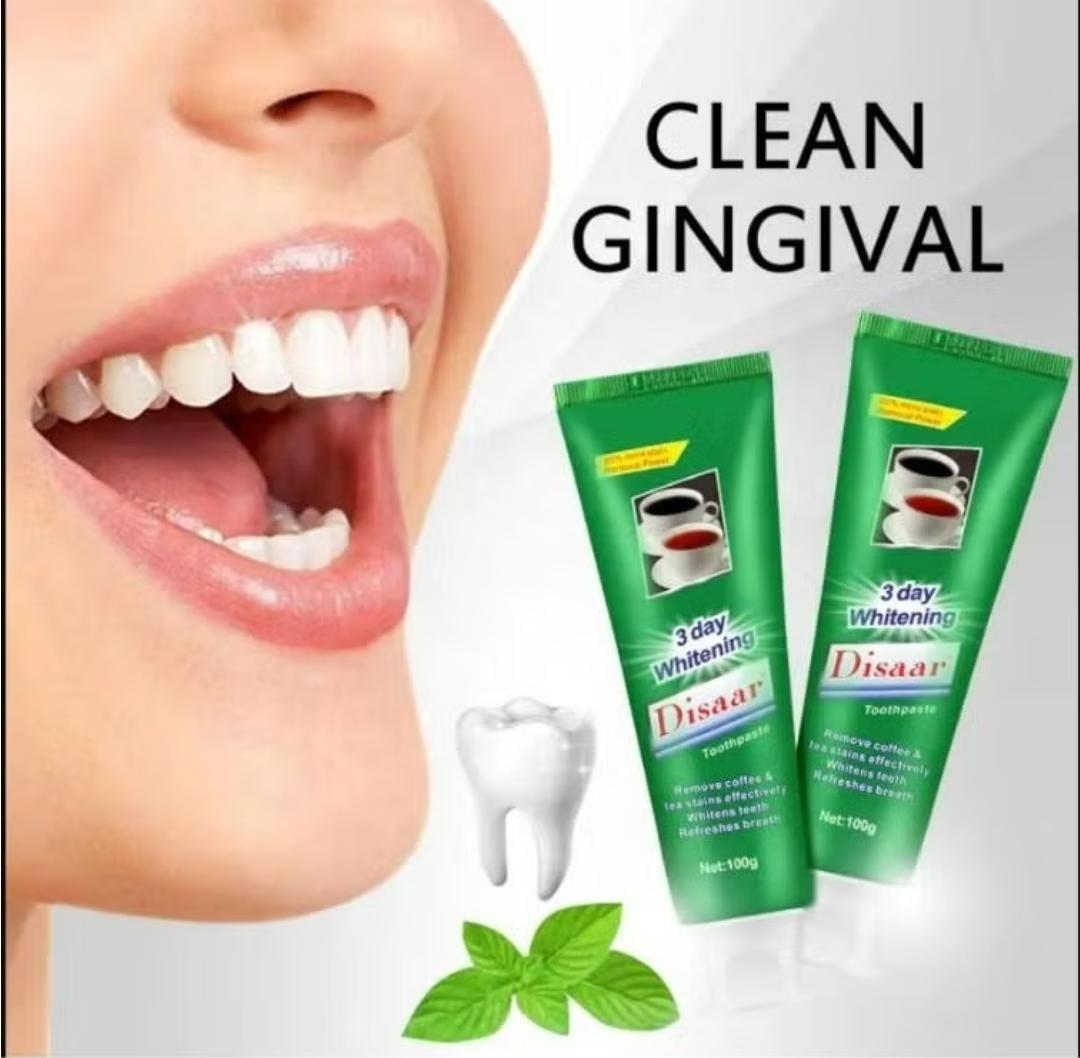 Disaar 3 Day Whitening Toothpaste – Stain Removal & Fresh Breath Care