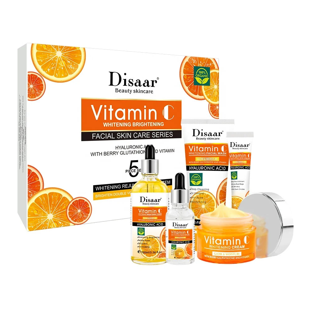 Disaar Beauty Skincare Vitamin c Set Whitening Cream Anti Aging Travel Skin Care Sets for Women