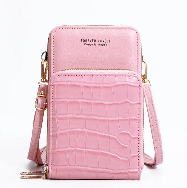 Forever Lovely Croc-Embossed Crossbody Phone Bag
