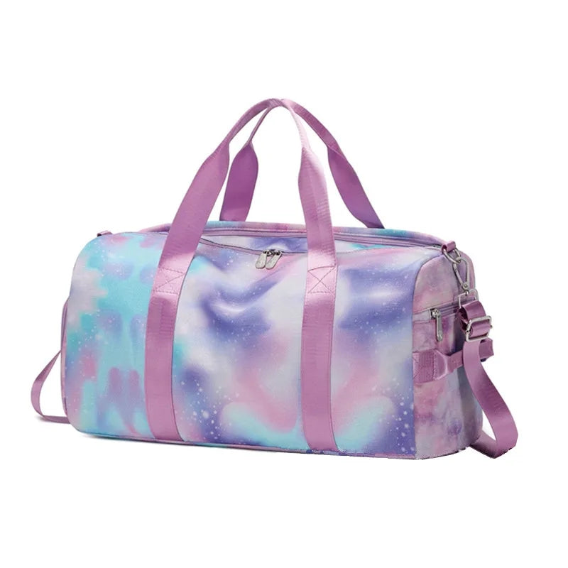 Galaxy Foldable Gym Bag with Dedicated Shoe Compartment