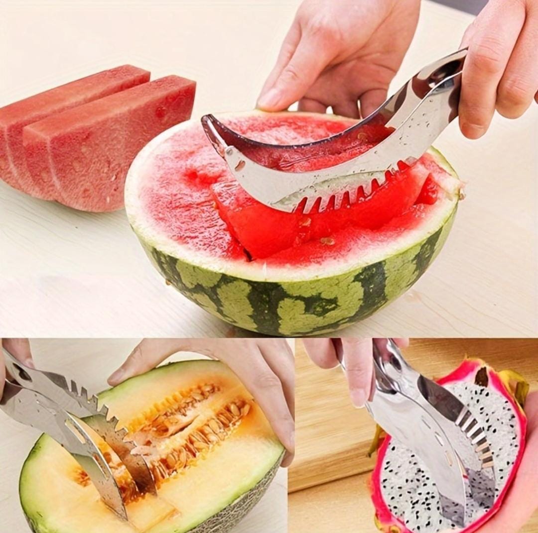2-in-1 Stainless Steel Watermelon Slicer & Server