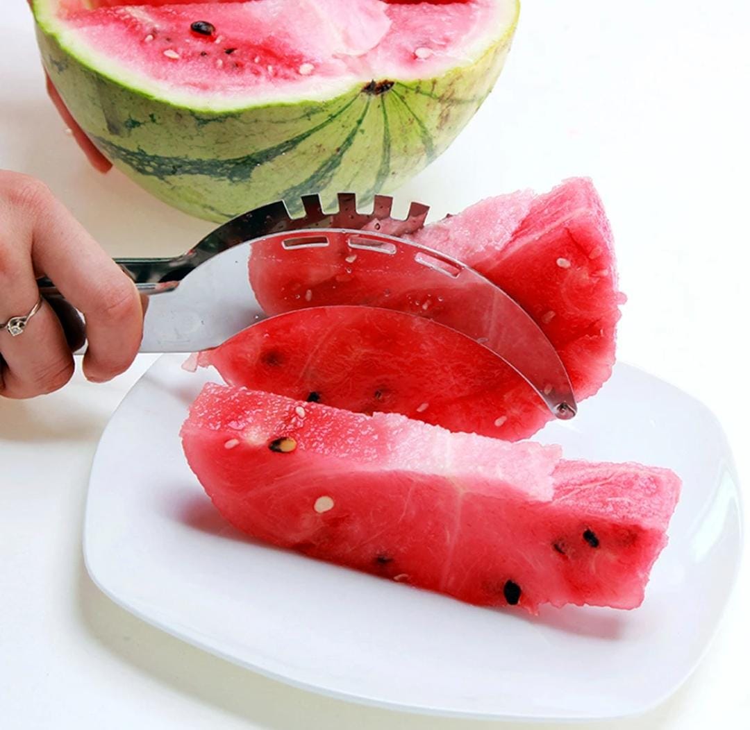 2-in-1 Stainless Steel Watermelon Slicer & Server