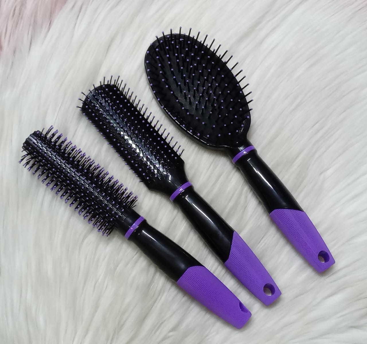 Professional 3-Piece Essential Hair Brush Set
