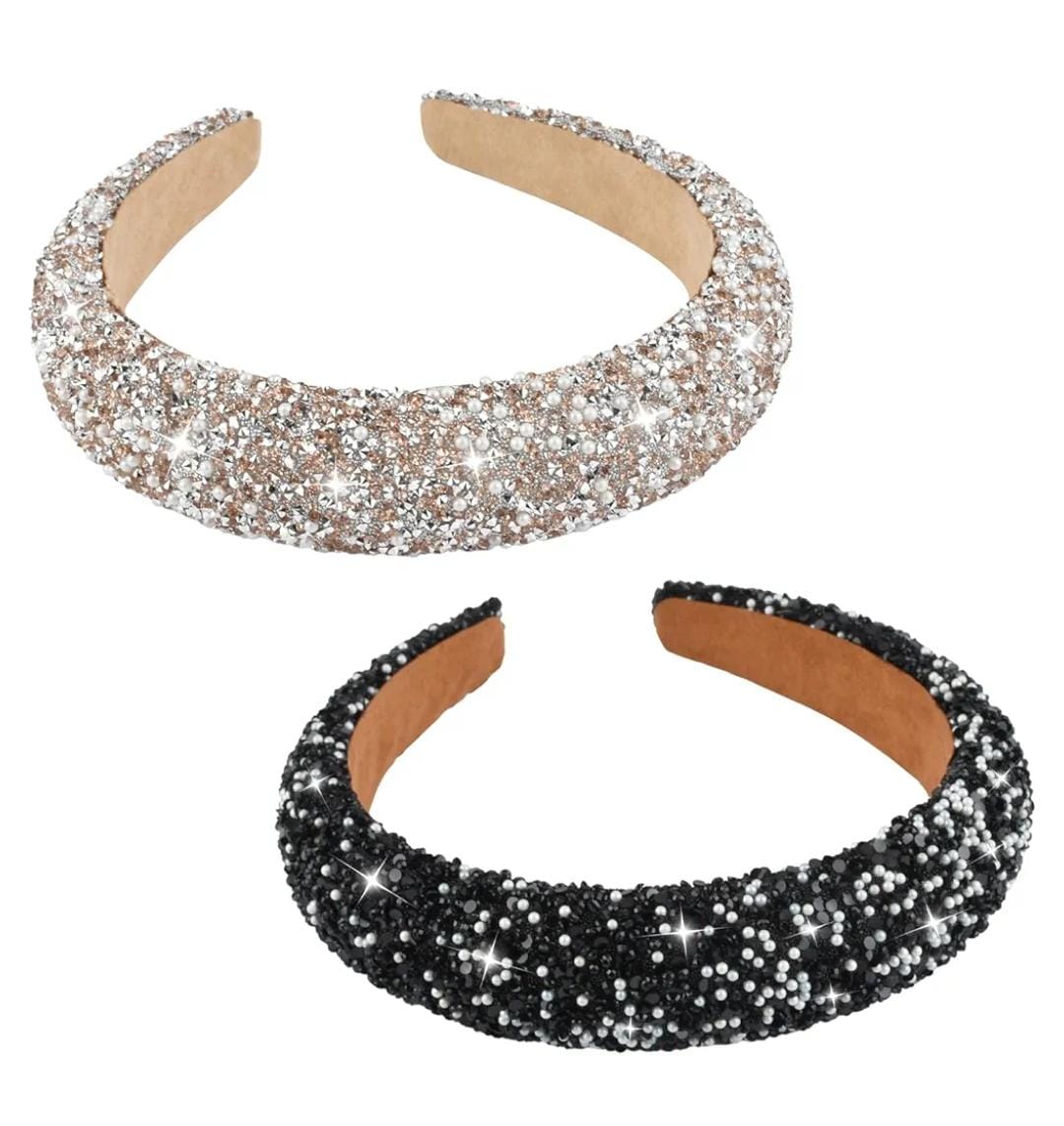Sparkling Beaded Padded Headbands