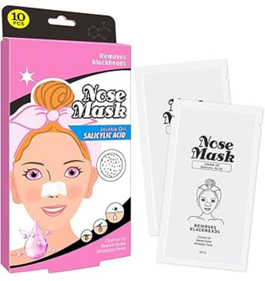 Salicylic Acid & Jojoba Oil Blackhead Removing Nose Mask (10 PCS)