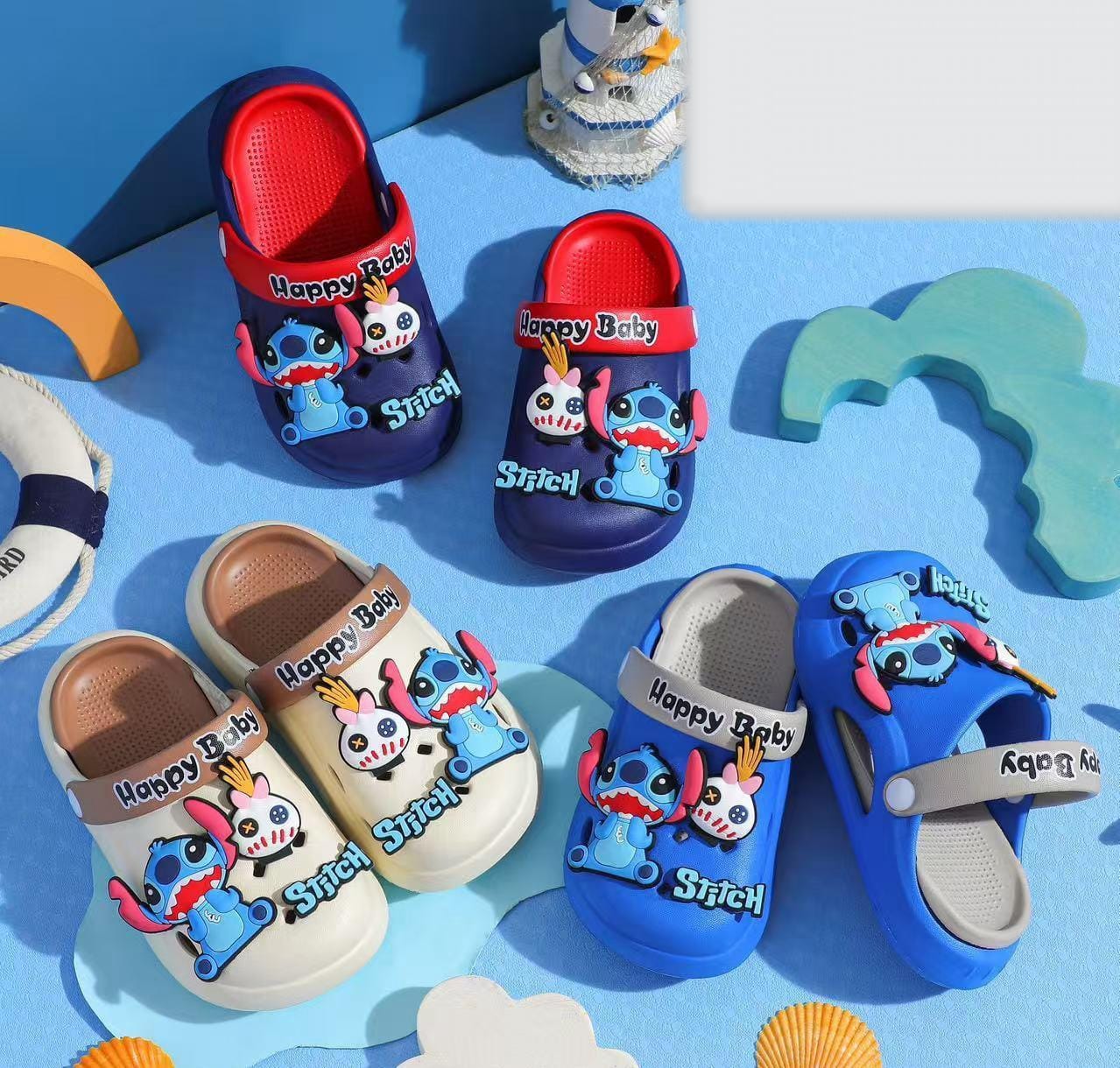 Stitch Charm Garden Crocs