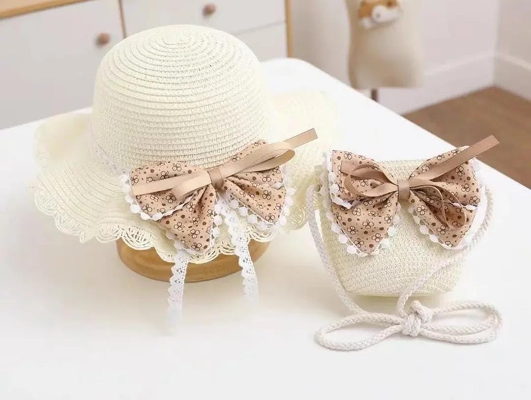 Charming Straw Hat and Mini Bag Set