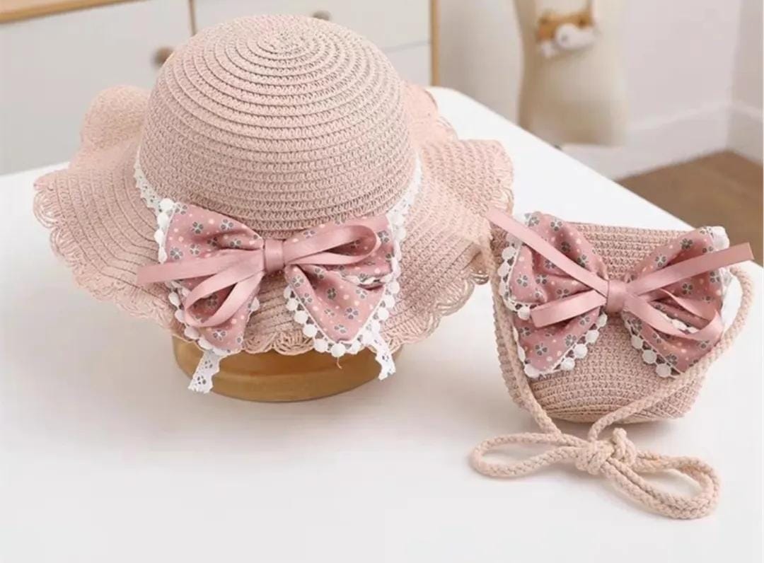 Charming Straw Hat and Mini Bag Set