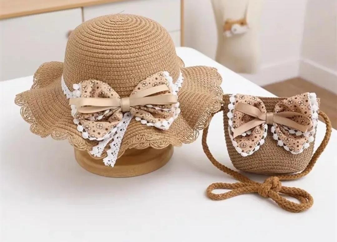Charming Straw Hat and Mini Bag Set