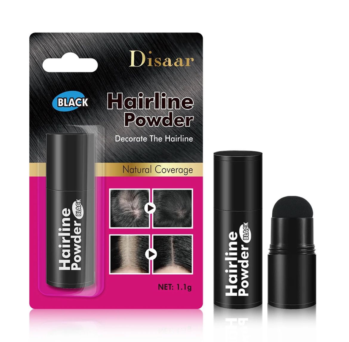 Disaar Hairline Powder – Instant Root Touch-Up (Black)
