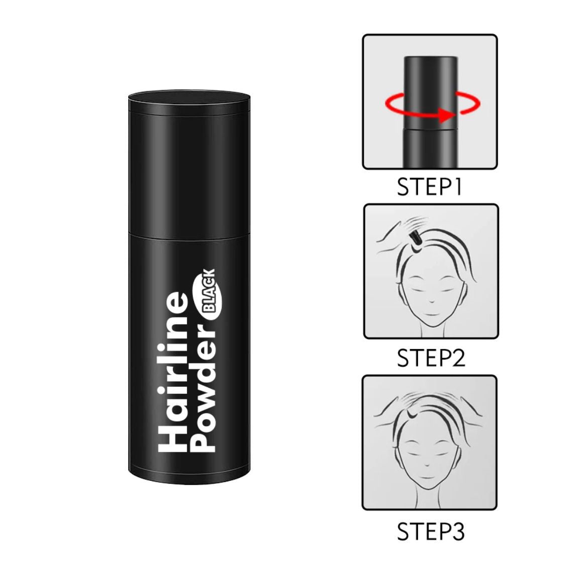 Disaar Hairline Powder – Instant Root Touch-Up (Black)