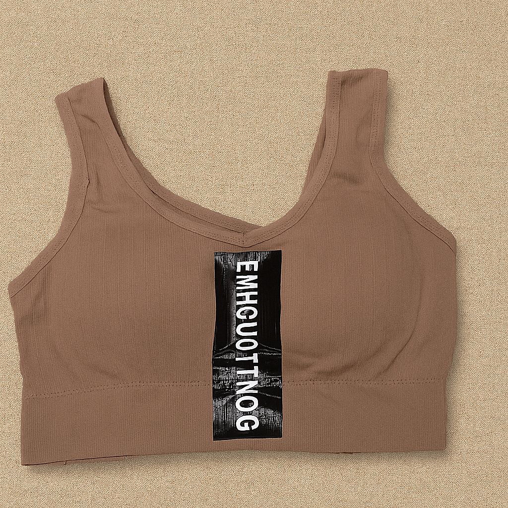 Ribbed Comfort Bralette with Graphic Detail