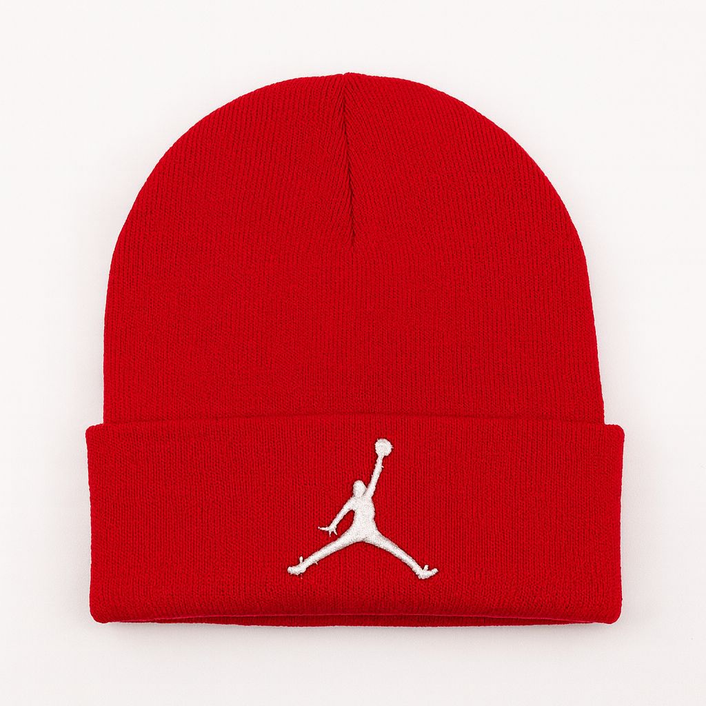 Jordan Brand Red Cuffed Beanie
