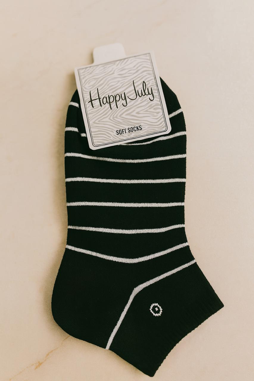 Classic Striped "Happy July" Soft Socks