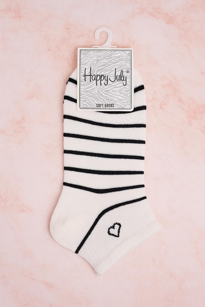Classic Striped "Happy July" Soft Socks