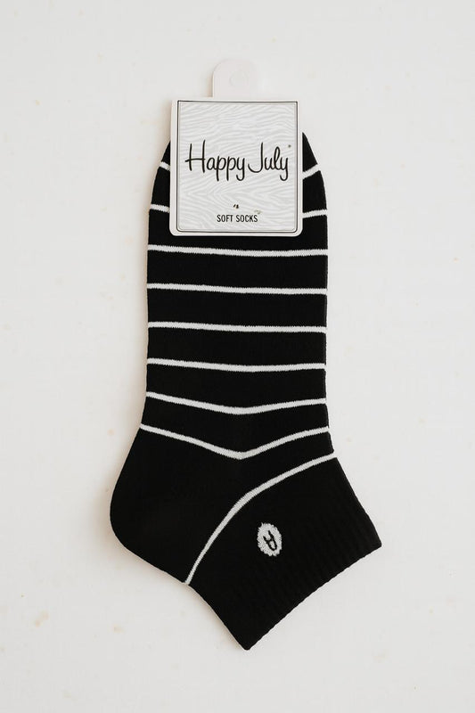 Classic Striped "Happy July" Soft Socks