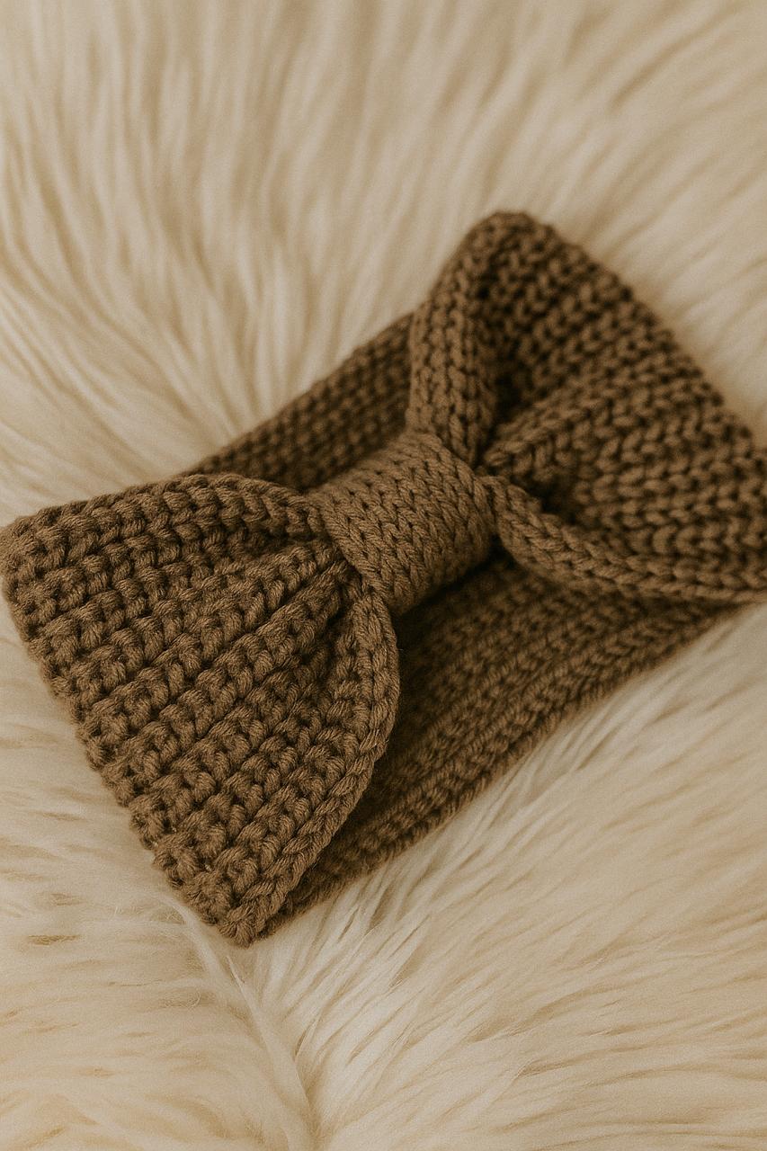 Knitted Bow Headband