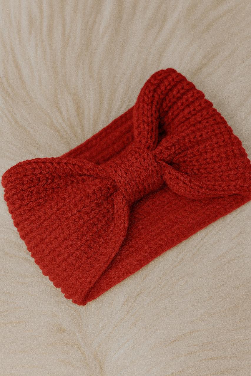 Knitted Bow Headband