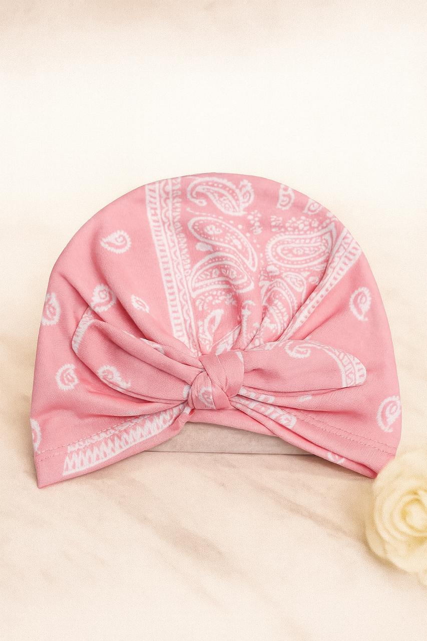 Stylish Bandana Print Knotted Turban Head Wrap