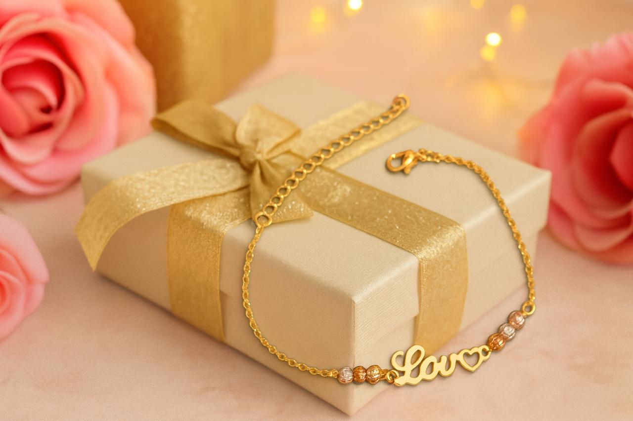 Elegant Multi-Tone Golden Charm Bracelets