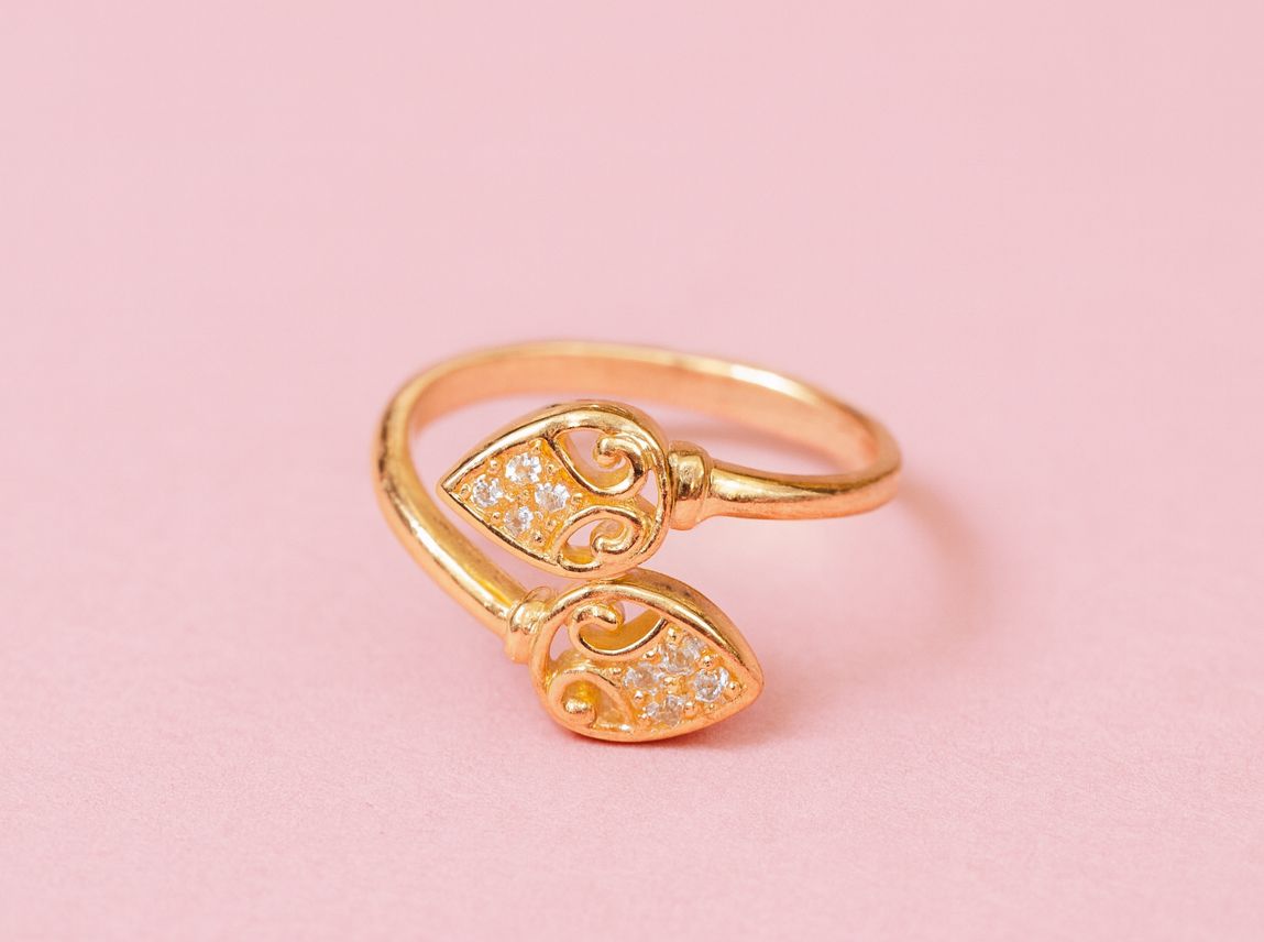 Golden Bee & Oval Gemstone Wrap Ring