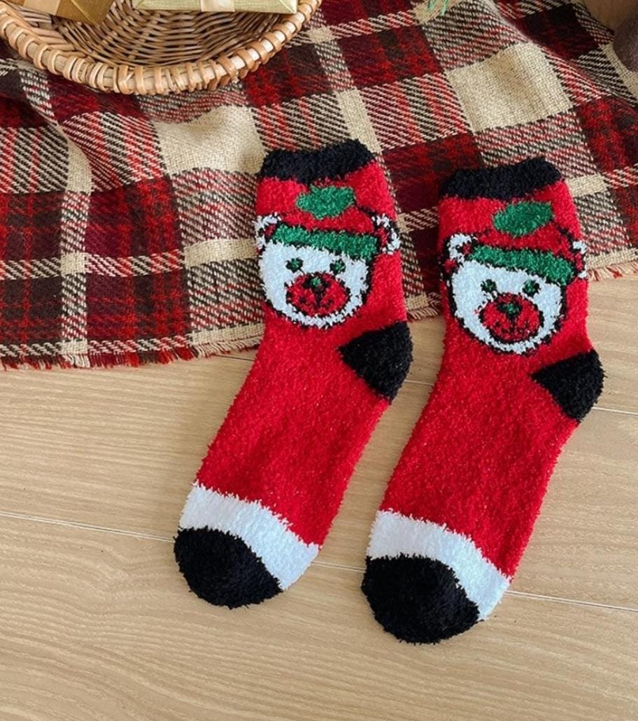 Cozy Holiday Fuzzy Socks