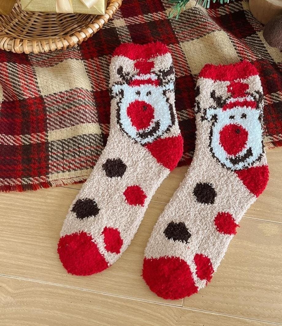 Cozy Holiday Fuzzy Socks