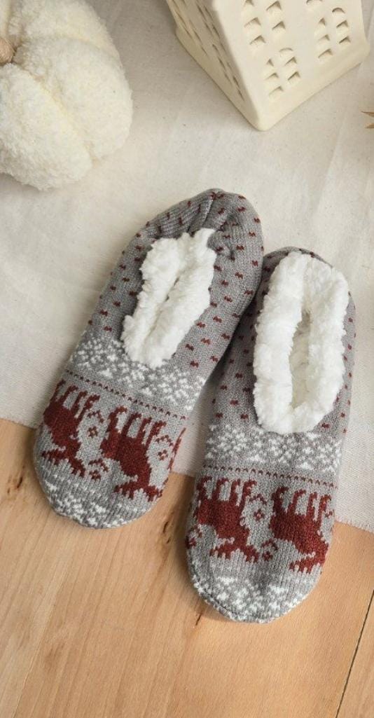 Cozy Winter Fleece-Lined Slipper Socks