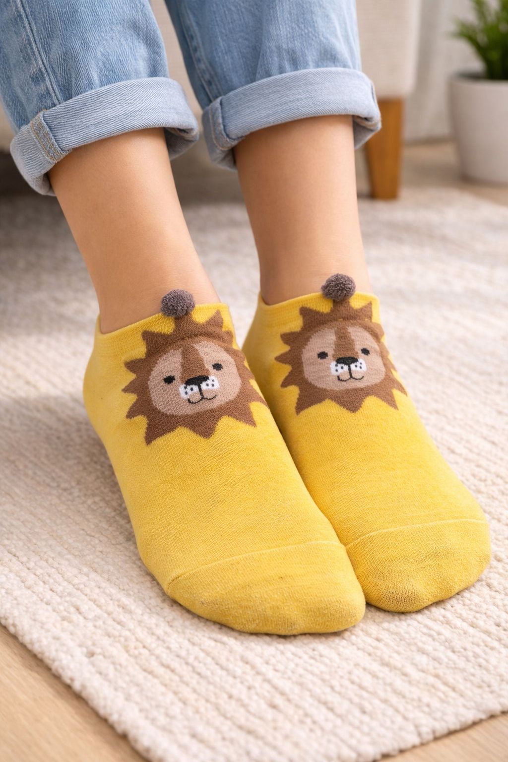Cute 3D Animal Ankle Socks – Soft Cotton Low-Cut