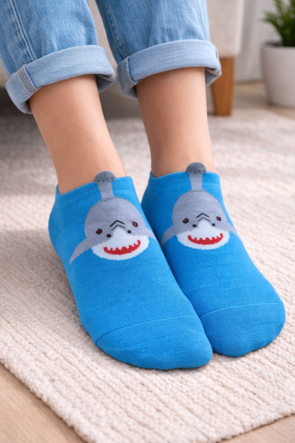 Cute 3D Animal Ankle Socks – Soft Cotton Low-Cut