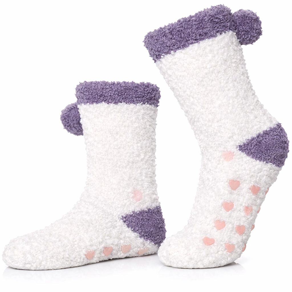 Plush Heart-Grip Slipper Socks