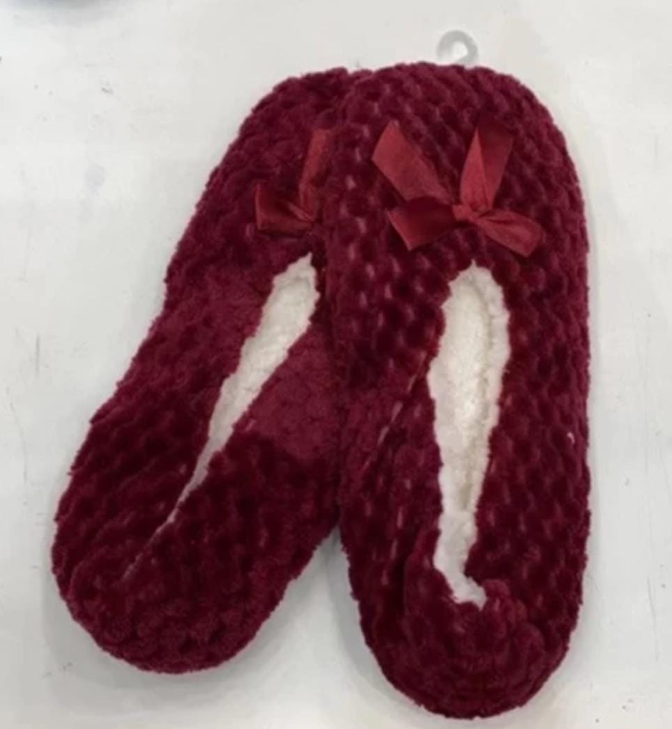 Plush Sherpa-Lined Fleece Slipper Socks