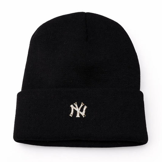 NY Yankees Rhinestone Logo Beanie