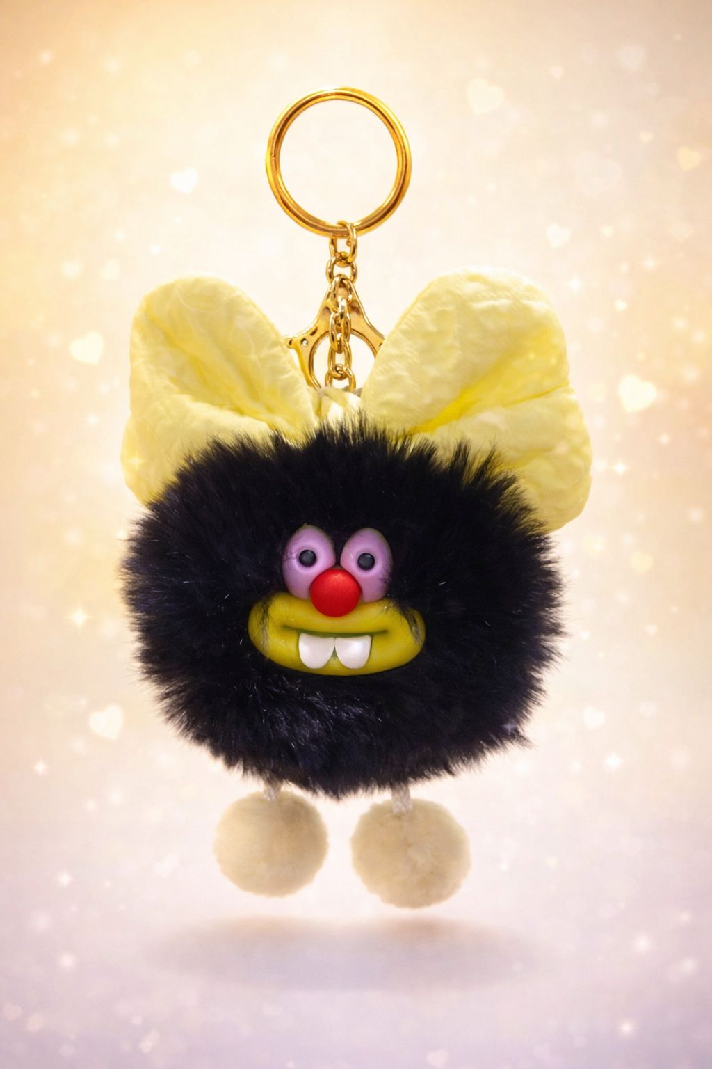 Fluffy Monster Charm Keychains