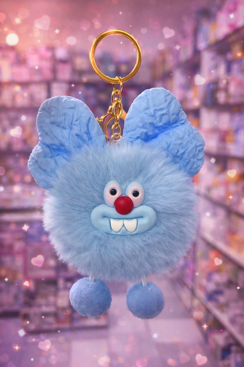 Fluffy Monster Charm Keychains