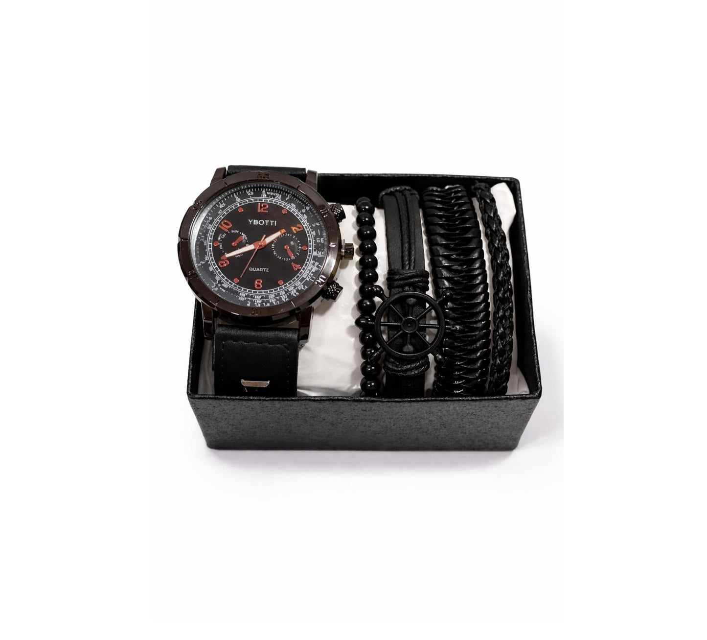 YBOTTI Men’s Midnight Watch & Accessory Set