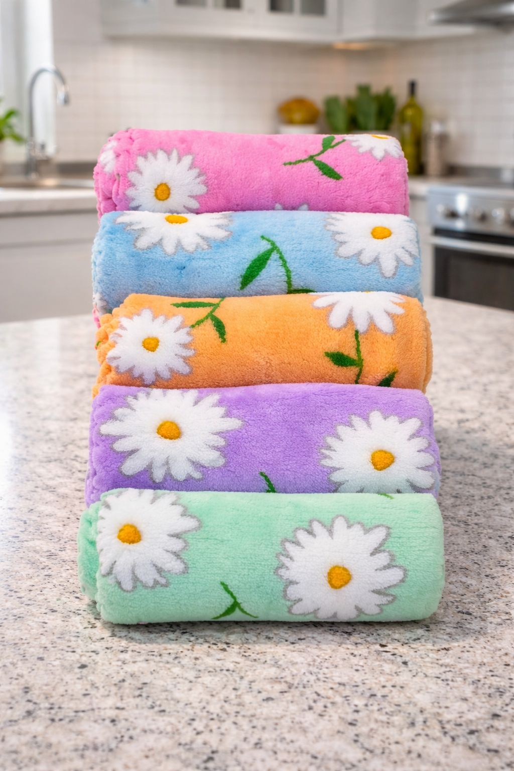 Daisy Fresh Microfiber Kitchen Cloths - 5 pieces