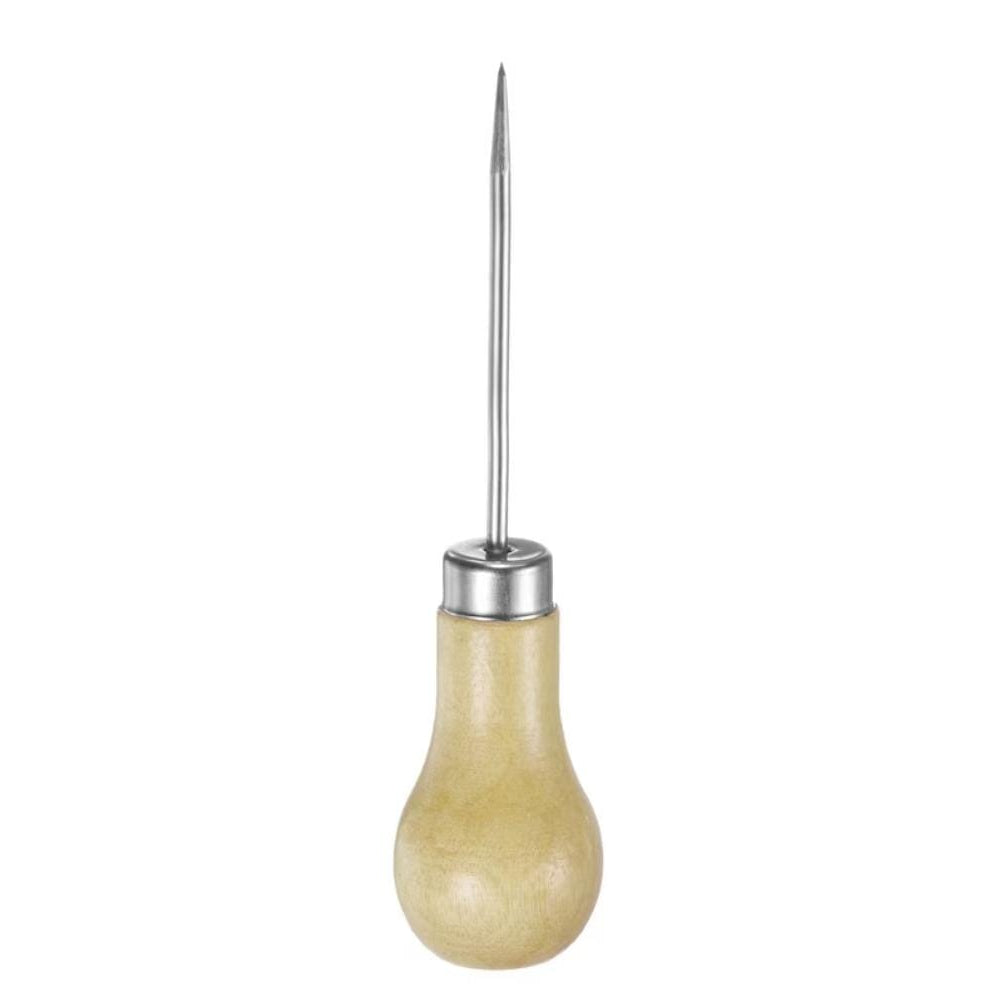 Ergonomic Wood Handle Scratch Awl and Multi-Purpose Needle Tool