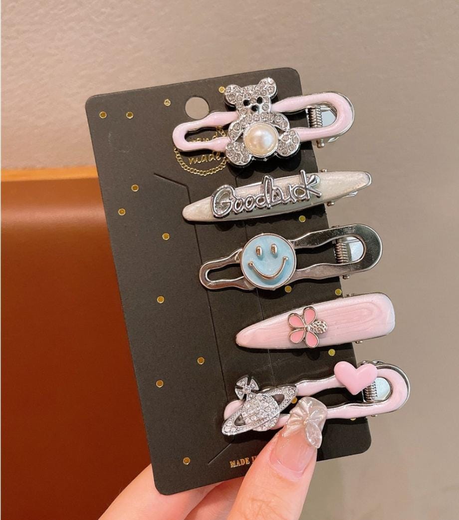 Y2K Aesthetic Pastel Hair Clip Sets