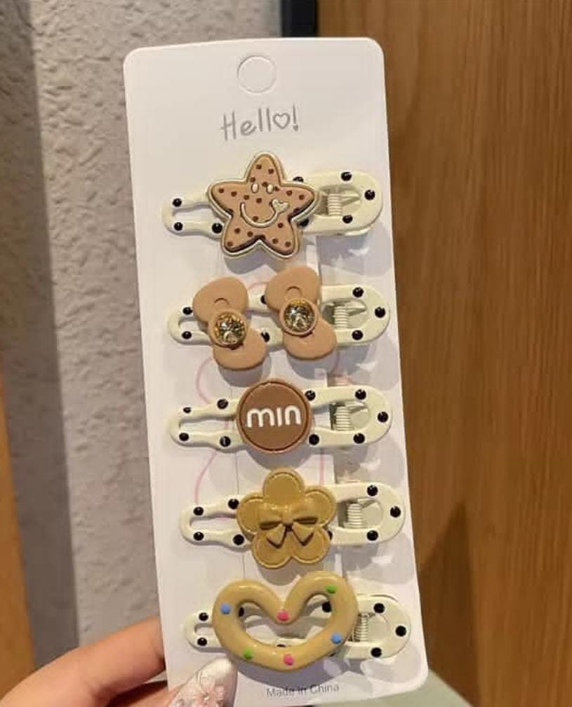 Cute & Trendy 5-Piece Hair Clip Sets
