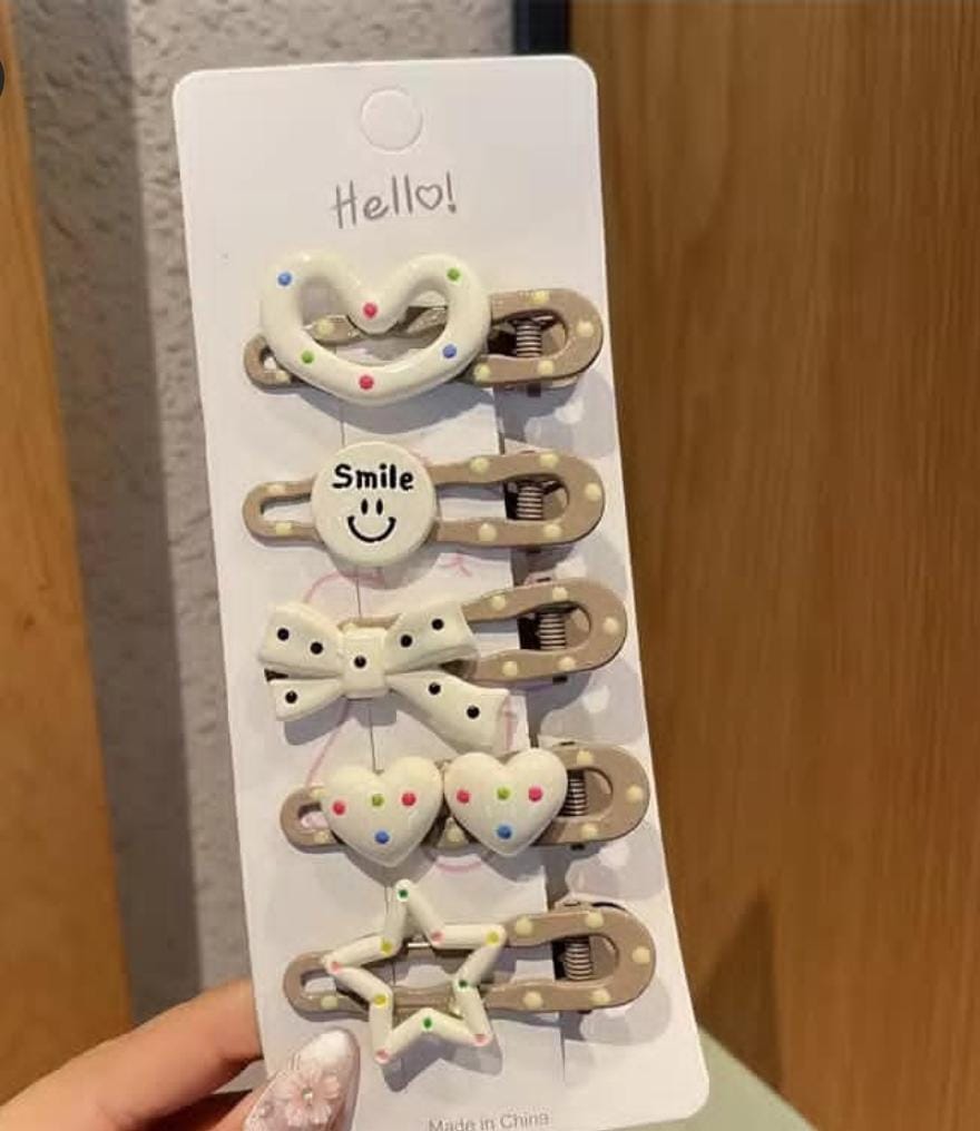 Cute & Trendy 5-Piece Hair Clip Sets