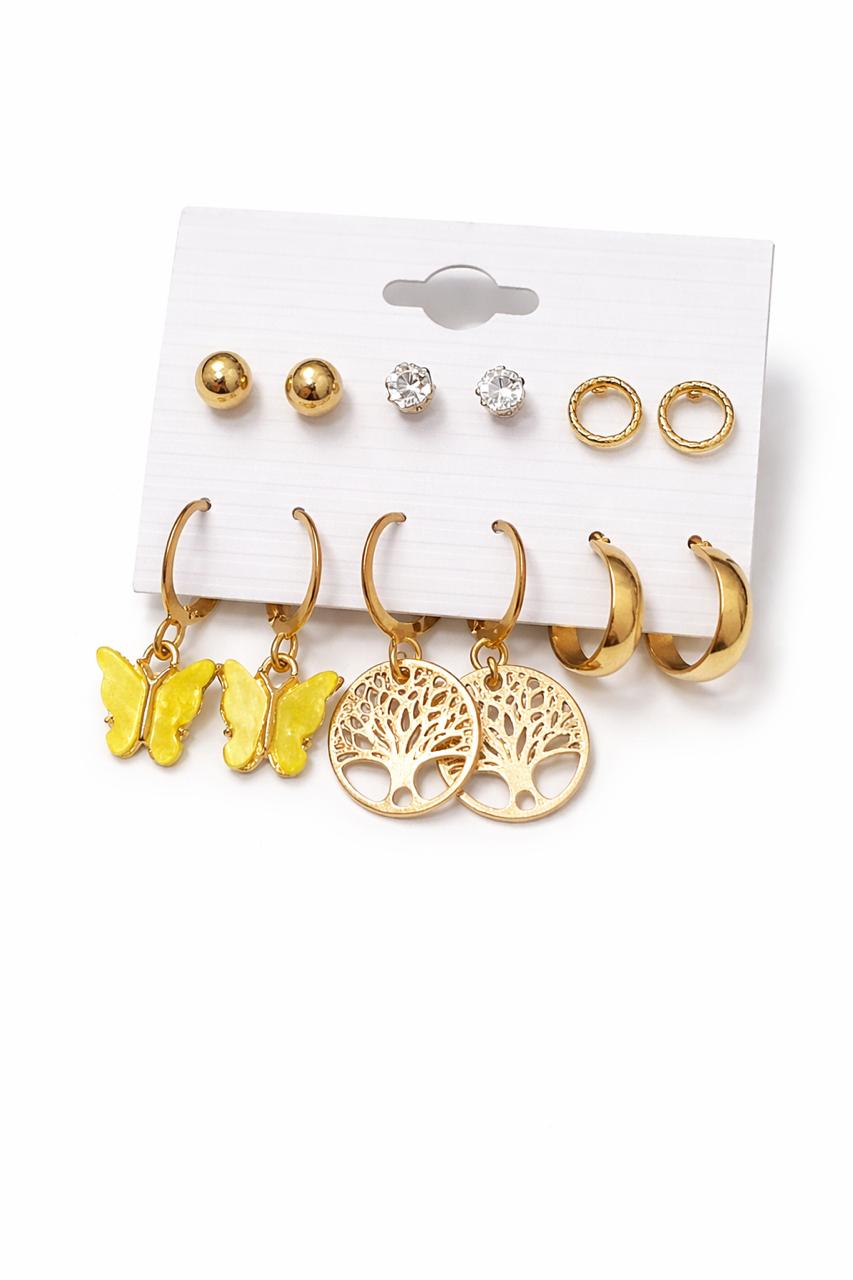 Elegant Gold-Tone Multi-Pack Earring Sets