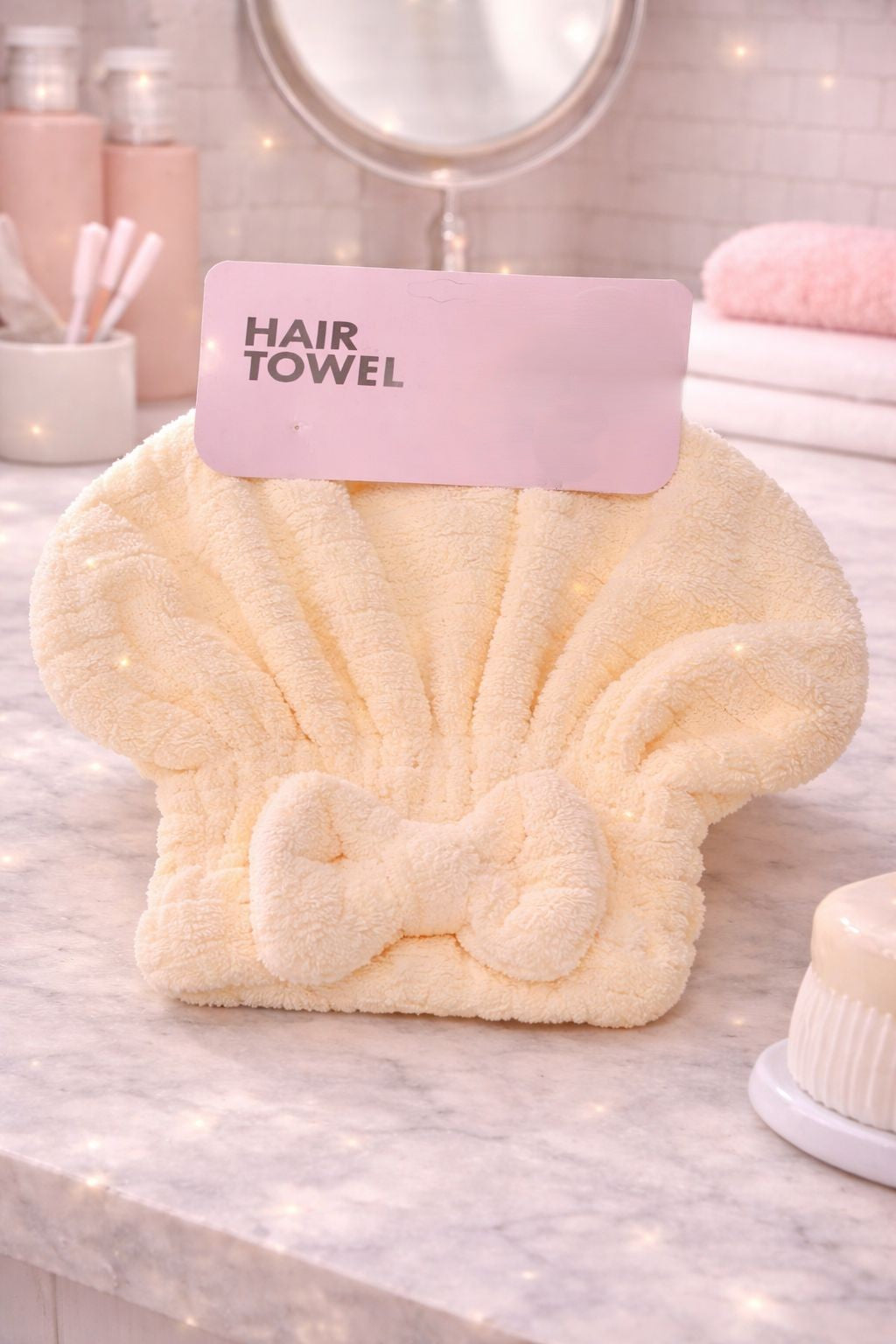 Ultra-Soft Microfiber Bow Knot Hair Towel Wrap